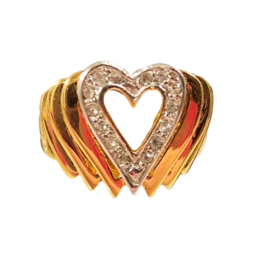 Gold and Silver Heart Rings